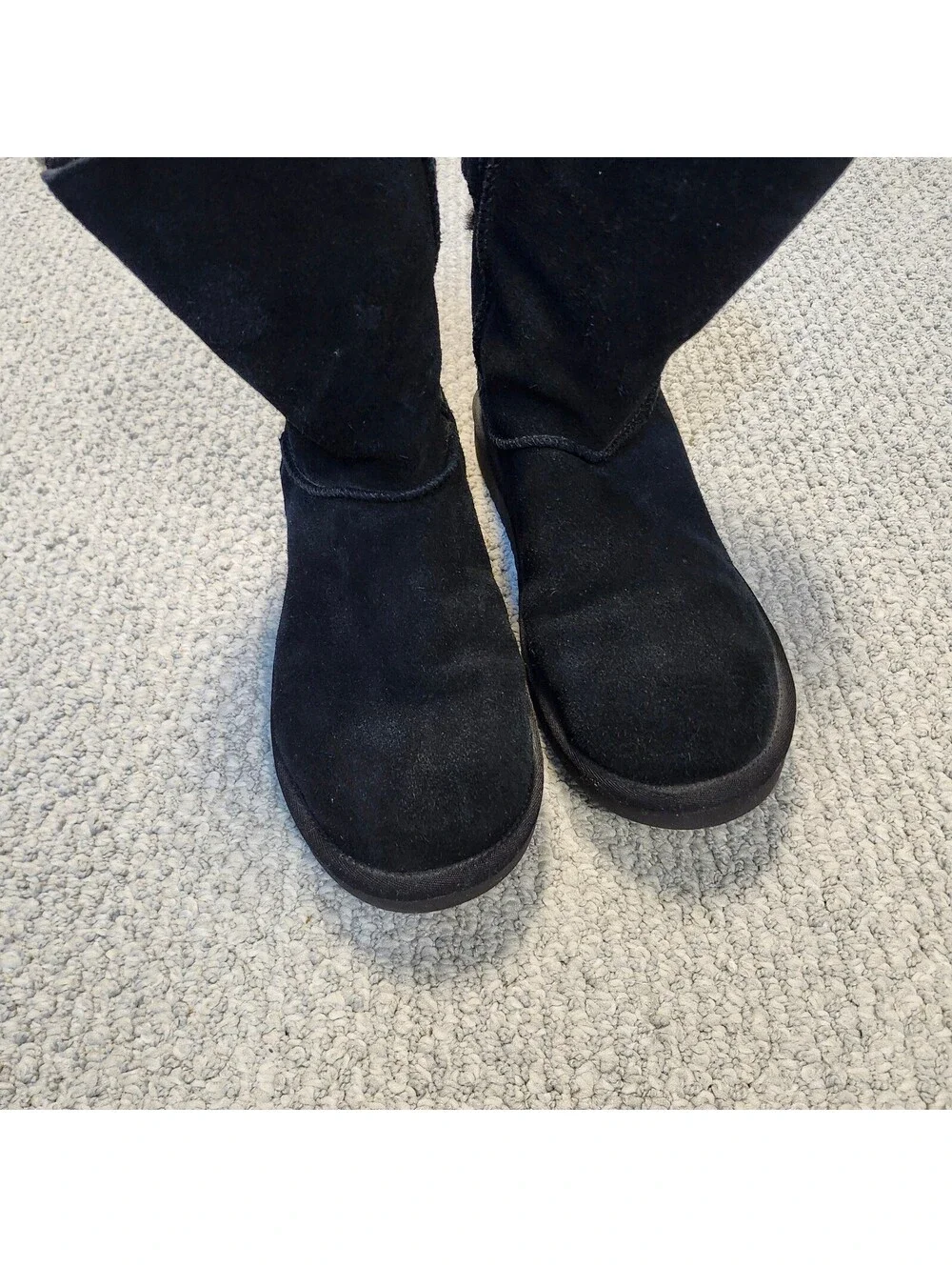 Koolaburra Black Suede Faux Fur Lined Boots Size 9